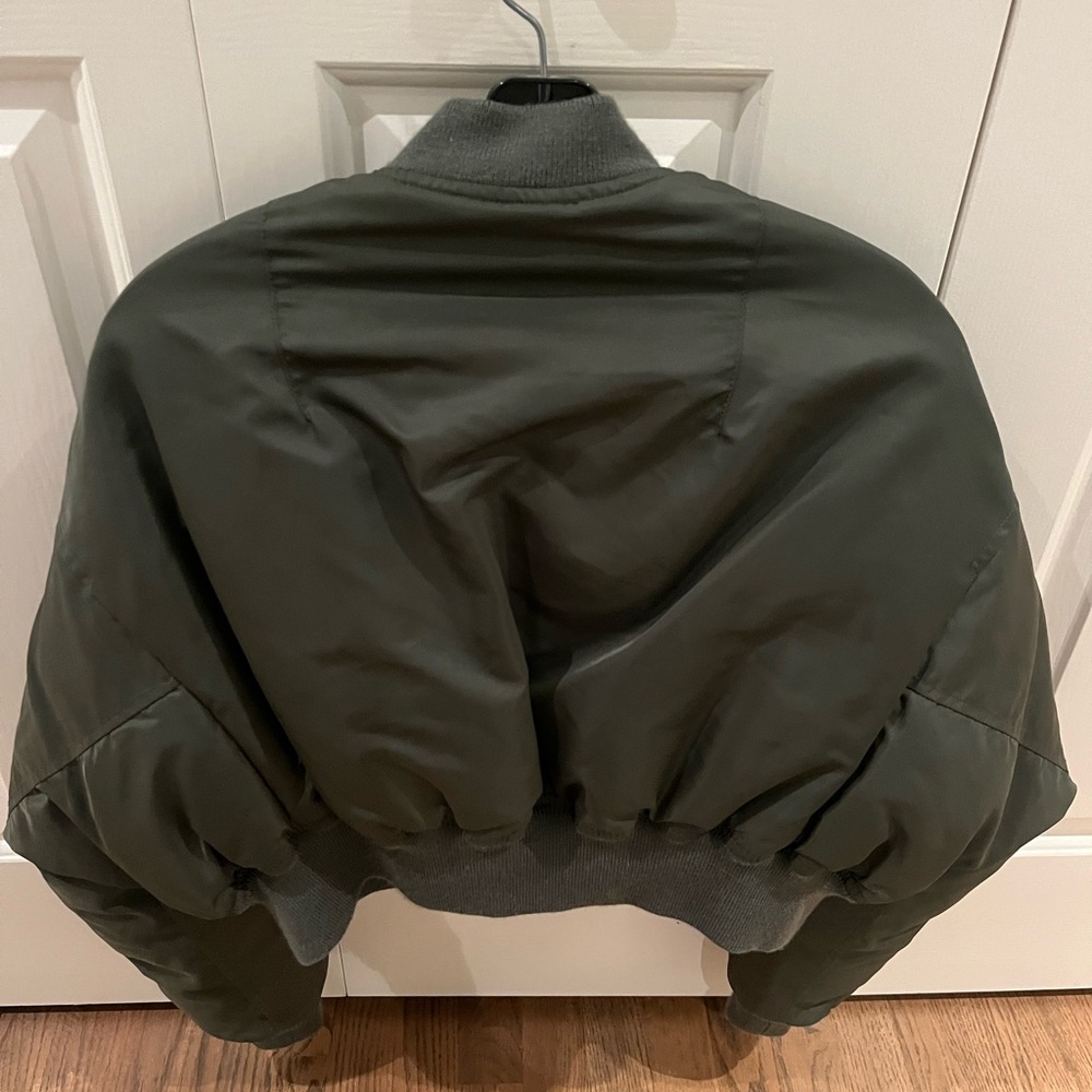 R13 Bomber Jacket, Xsmall Olive Green Bomber Jacket - Picture 9 of 13